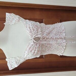 Princess Polly Floral Lace Trim Top